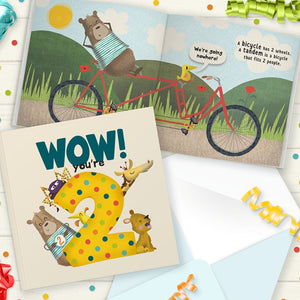 Birthday Book - WOW! You're 2 - Funky Gifts NZ