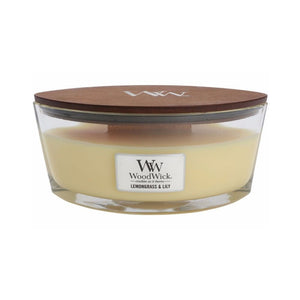 Lemongrass and Lily Ellipse Candle by Woodwick from Funky Gifts NZ