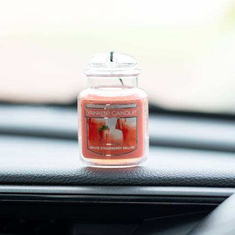 Yankee Candle Car Jar White Strawberry Bellini - Funky Gifts NZ