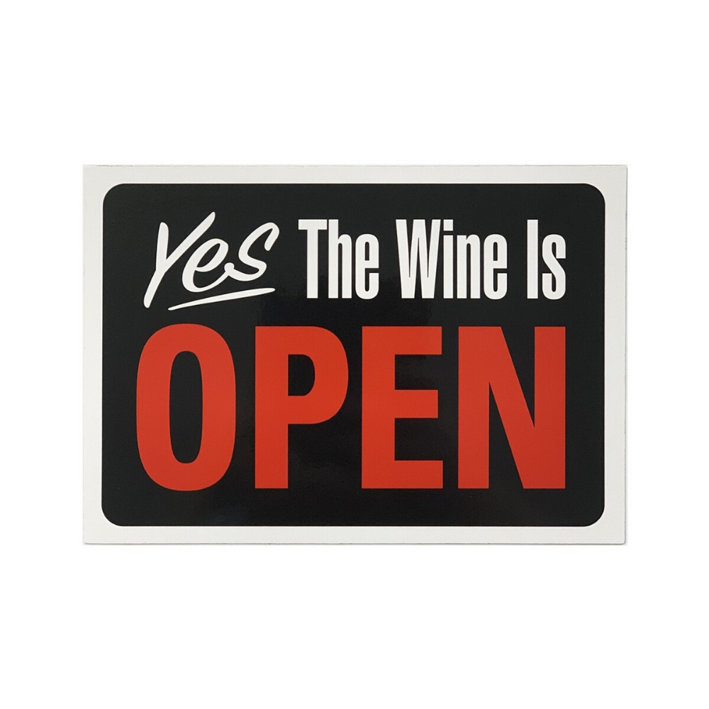Yes The wine is open large fridge magnet from funky gifts nz
