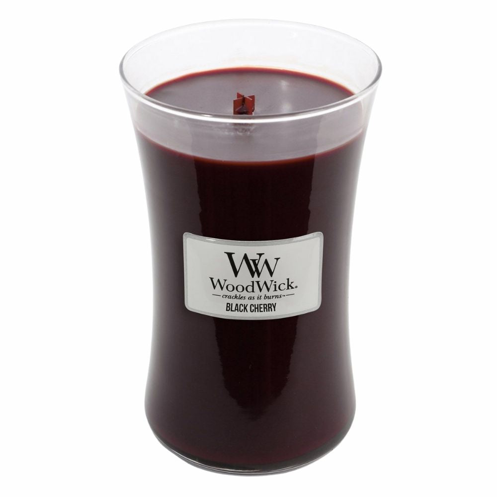 Large WoodWick Scented Soy Candle - Black Cherry