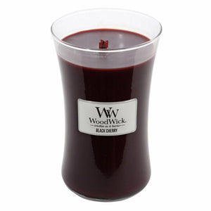 Large WoodWick Scented Soy Candle - Black Cherry - Funky Gifts NZ