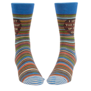 mens crew I left the seat up for you socks from funky gifts nz