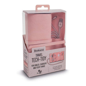 Bookaroo Travel Tech Tidy - Pink - Funky Gifts NZ