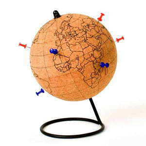 colour in cork world globe from funky gifts nz