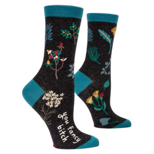 you fancy bitch womens crew blue q socks from funky gifts nz