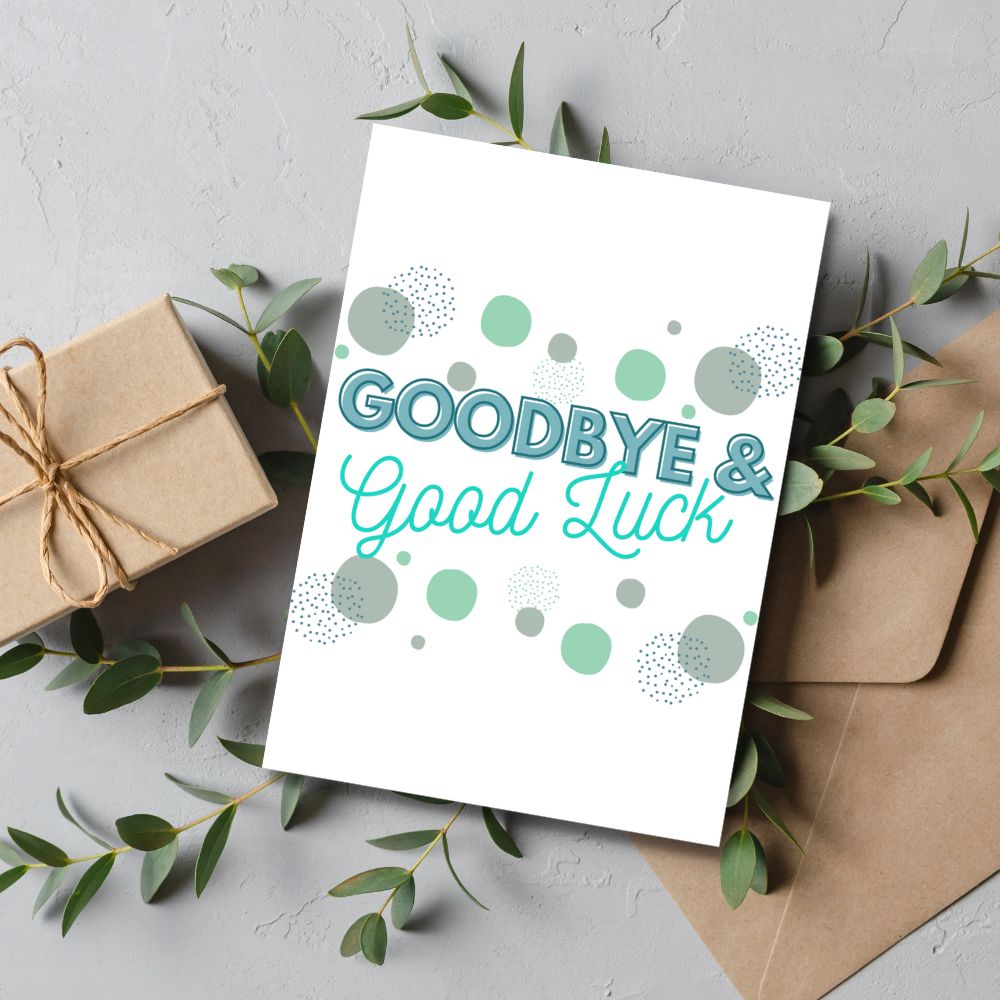 Greeting Card - Goodbye & Good Luck - Funky Gifts NZ