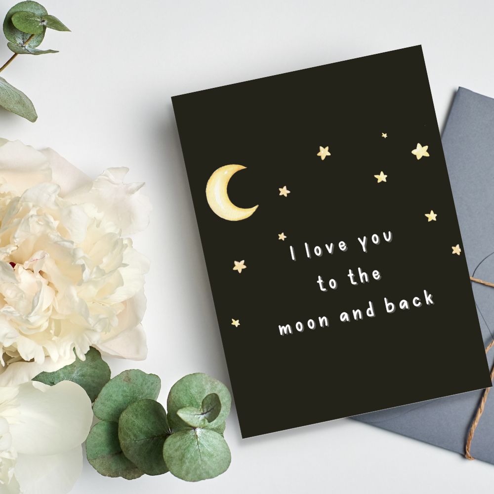 Greeting Card - Moon & Back - Funky Gifts NZ