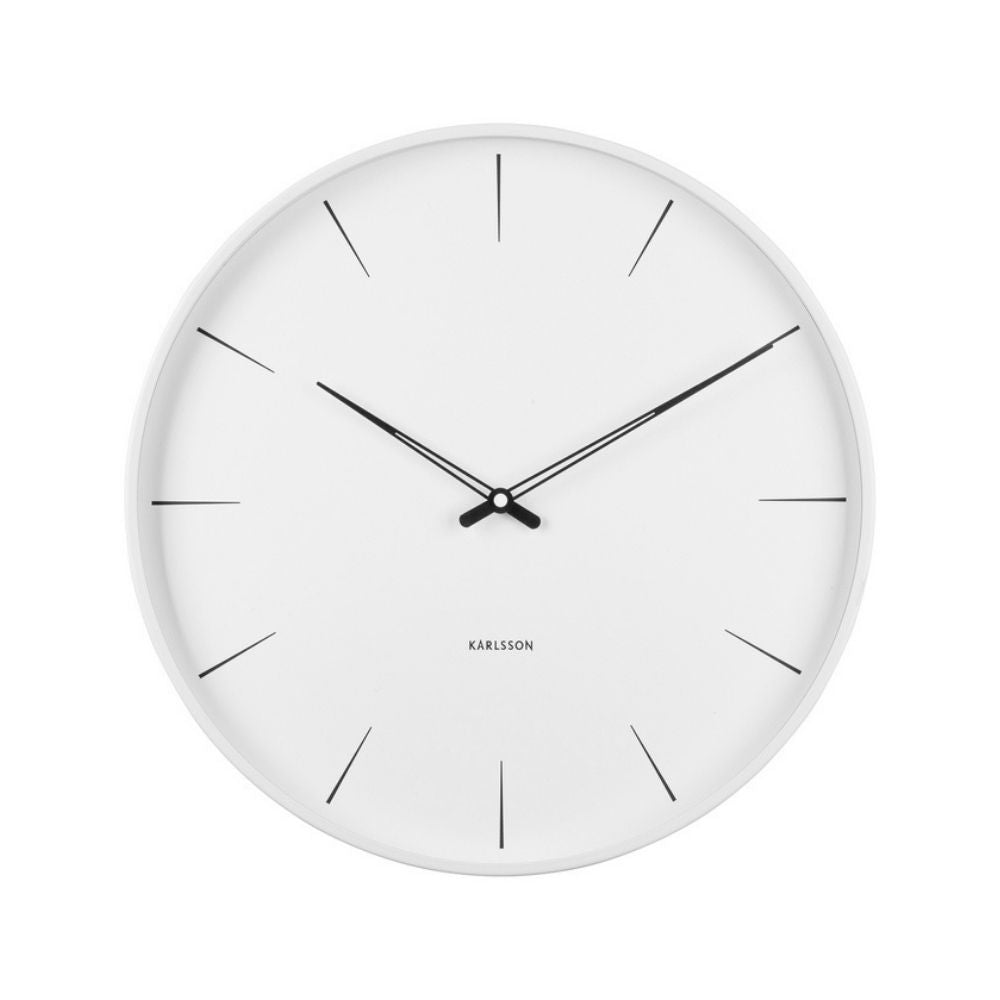 Karlsson Wall Clock Lure - White - Funky Gifts NZ