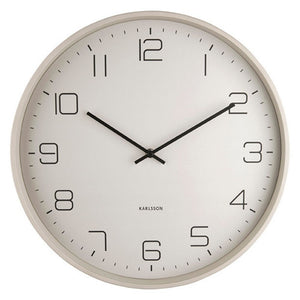 karlsson lofty wall clock matte grey front angle from funky gifts nz