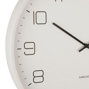 karlsson lofty wall clock matte grey close up from funky gifts nz