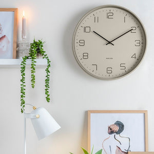 karlsson lofty wall clock matte grey lifestyle from funky gifts nz