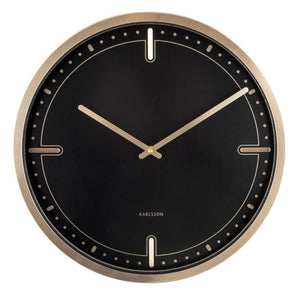 karlsson wall clock dots & batons black from funky gifts nz