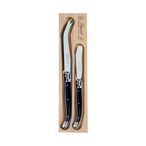 Cheese Knife and pate spreader set from funky gifts nz in black
