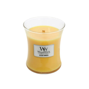 Medium WoodWick Scented Soy Candle - Seaside Mimosa - Funky Gifts NZ