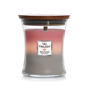 Medium Trilogy WoodWick Scented Soy Candle - Shoreline - Funky Gifts NZ