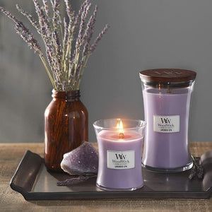 medium woodwick lavender spa candle from funky gifts nz