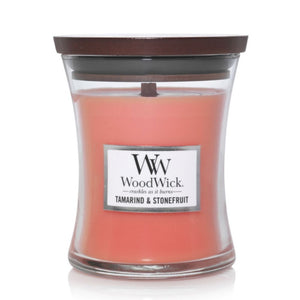 Medium WoodWick Scented Soy Candle - Tamarind & Stonefruit - Funky Gifts NZ
