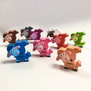 Te Reo maori wooden sheep puzzle from funky gifts nz