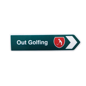 NZ Road Sign Magnet - Out Golfing - Funky Gifts NZ