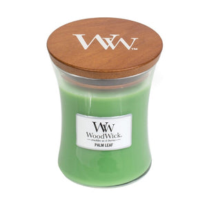Medium WoodWick Scented Soy Candle - Palm Leaf - Funky Gifts NZ