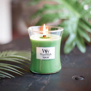Medium WoodWick Scented Soy Candle - Palm Leaf - Funky Gifts NZ