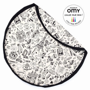 Play and Go Storage Bag - Colour In Paris - Funky Gifts NZ