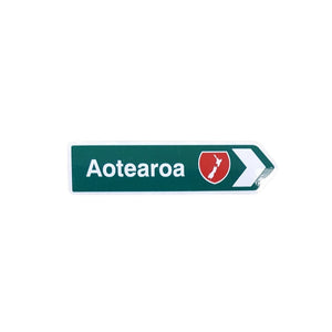 NZ Road Sign Magnet - Aotearoa (green) - Funky Gifts NZ