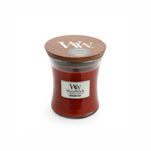 Small woodwick scented soy candle Cinnamon Chai Mini from funky gifts nz