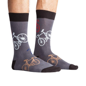 Sock It To Me - Men's Crew Socks - Large Bikes - Funky Gifts NZ