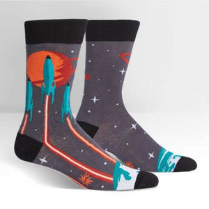 Sock It To Me - Men's Crew Socks - Launch From Earth - Funky Gifts NZ