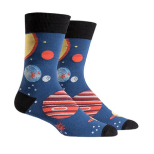 Sock It To Me - Men's Crew Socks - Planets - Funky Gifts NZ