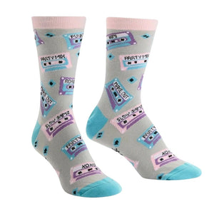 Sock It To Me - Women's Crew Socks - Mixtapes - Funky Gifts NZ
