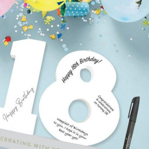 Signature Numbers - 18th Birthday - Funky Gifts NZ