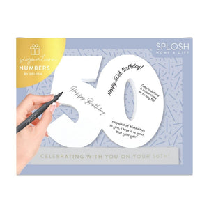 Signature Numbers - 50th Birthday - Funky Gifts NZ