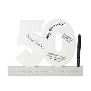 Signature Numbers - 50th Birthday - Funky Gifts NZ