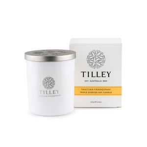 Tilley Soy Candle - Tahitian Frangipani - Funky Gifts NZ