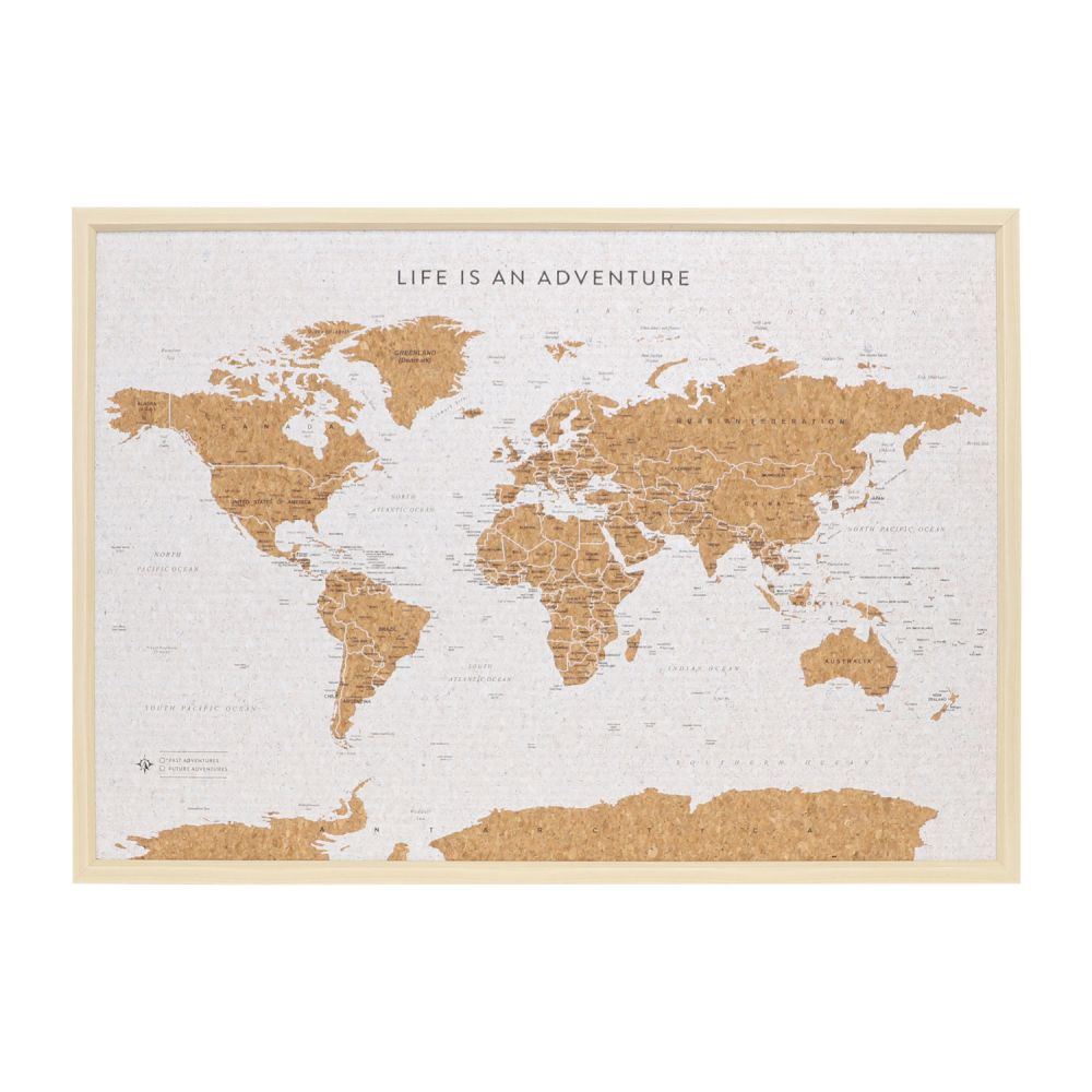 World Travel Map Pin Board - Large