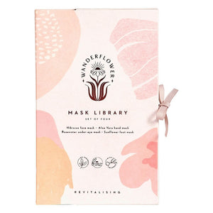 wanderflower sheet mask library gift set from funky gifts nz