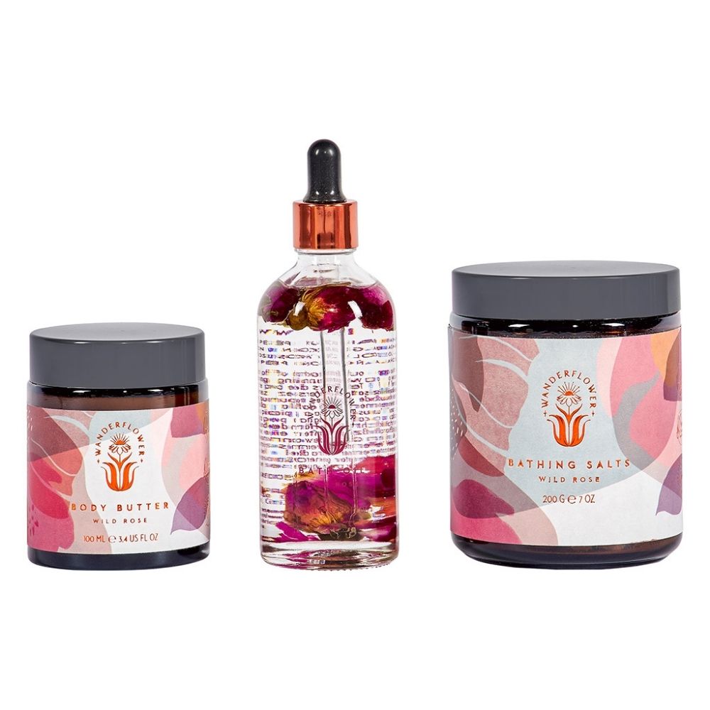 wanderflower time to unwind bathing gift set from funky gifts nz