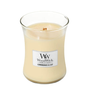woodwick candle lemongrass and lily medium from funky gifts nz