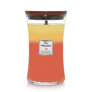 Large Trilogy WoodWick Scented Soy Candle - Tropical Sunrise - Funky Gifts NZ