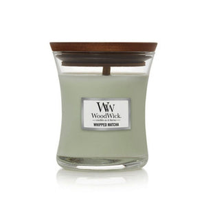 Medium WoodWick Scented Soy Candle - Whipped Matcha - Funky Gifts NZ