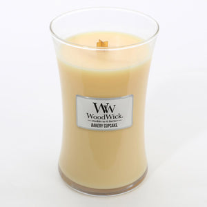 Large WoodWick Scented Soy Candle - Bakery Cupcake - Funky Gifts NZ