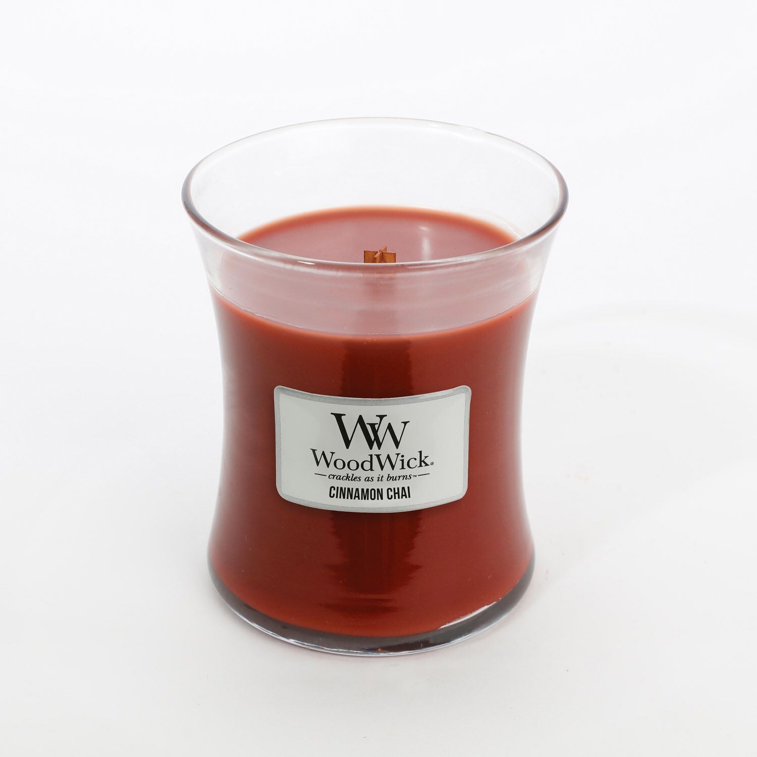 Medium WoodWick Scented Soy Candle - Cinnamon & Chai